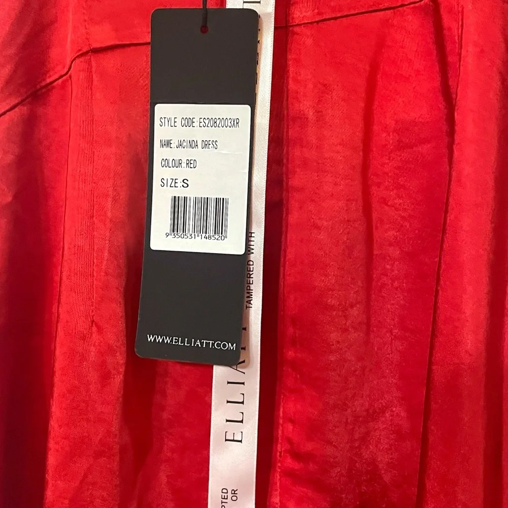 Elliatt x Revolve Jacinda Dress Asymmetrical Adjustable Cowl Neck Red Small - Picture 10 of 14